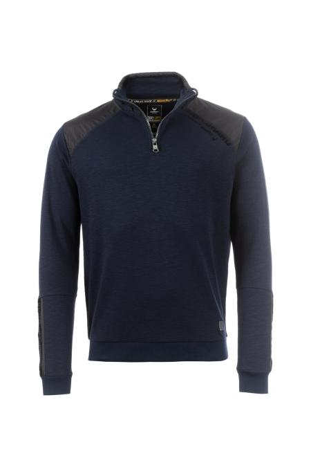 Leichtsweat, 1/1-Arm, Troyerkragen