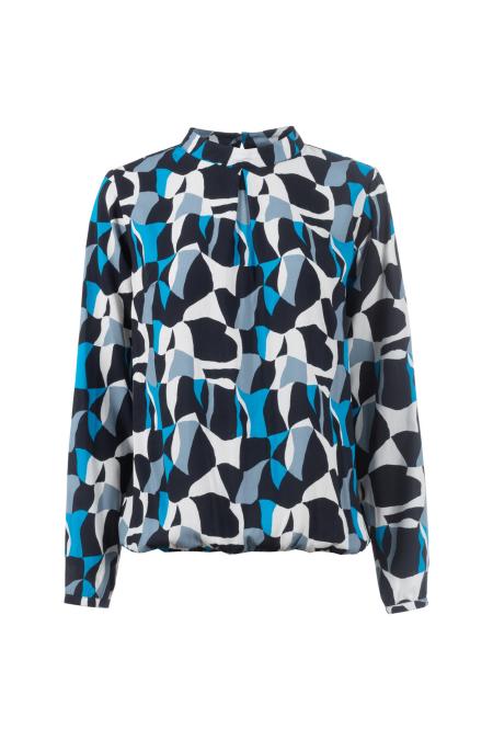 Bluse, 1/1-Arm, Stehkragen