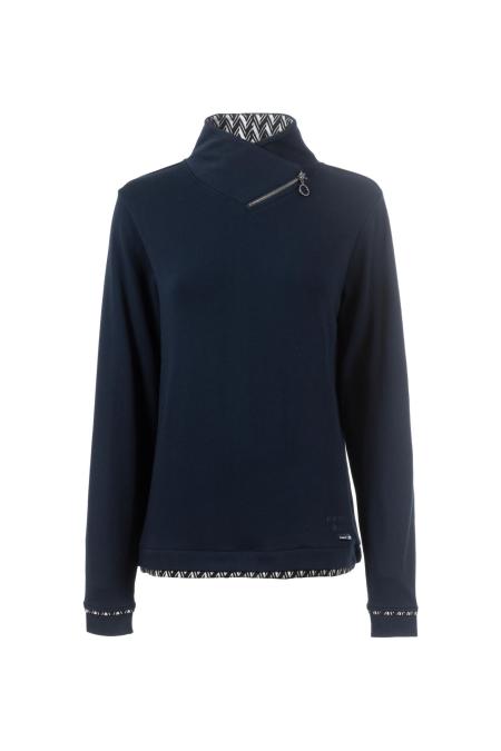 Leichtsweat, 1/1-Arm, Stehkragen