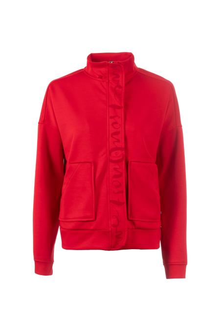 Sweatjacke, 1/1-Arm, Stehkragen