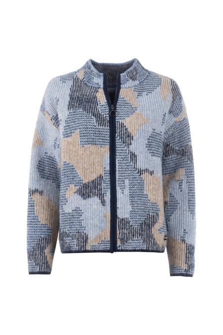 Strickjacke, 1/1-Arm, Stehkragen