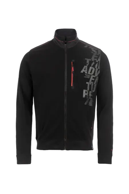 Sweatjacke, 1/1 Arm, Stehkragen