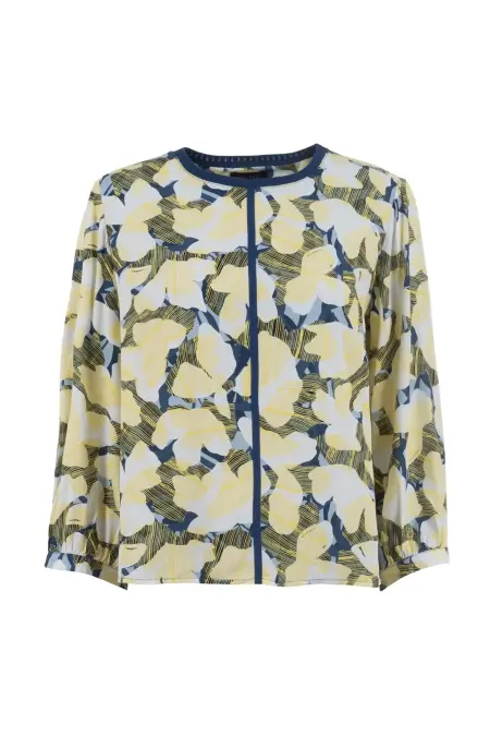 Bluse, 3/4 Arm, Rundhals