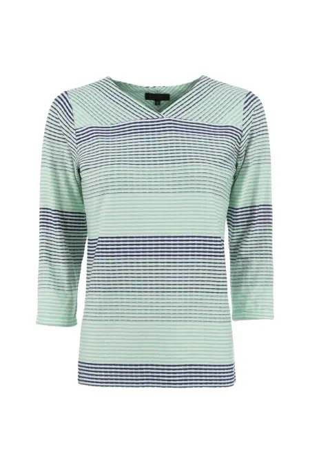 Shirt,  3/4 Arm, V-Ausschnitt