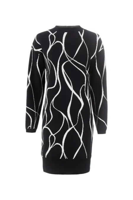 Strickkleid, 1/1-Arm, Stehkragen