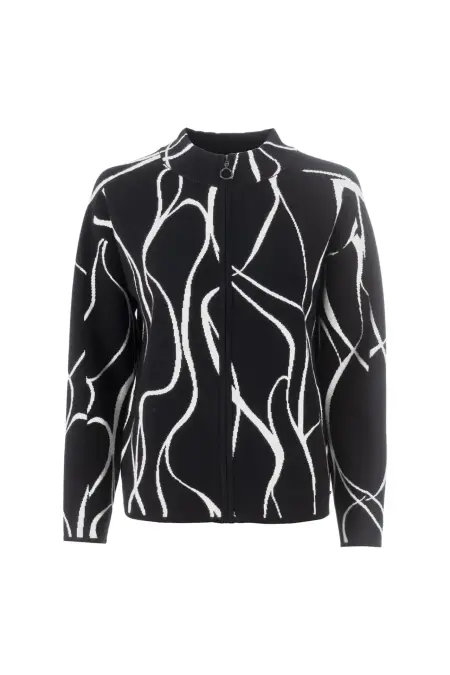 Strickjacke, 1/1 Arm, Stehkragen