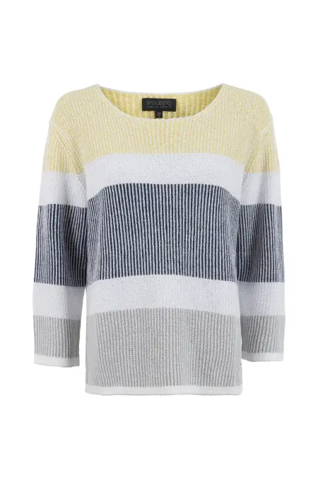 Strick, 3/4 Arm, Rundhals