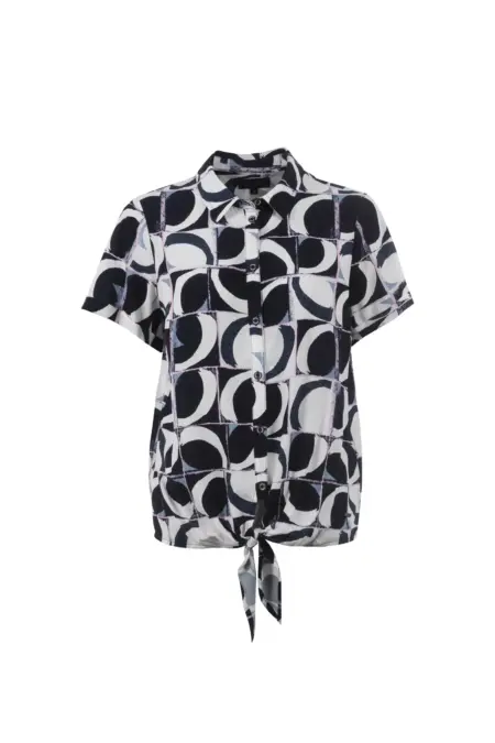 Bluse, 1/2 Arm, Hemdkragen