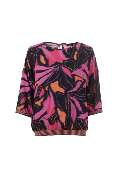 Bluse, 3/4 Arm, Rundhals