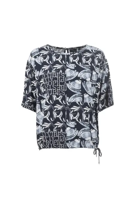 Bluse, 1/2 Arm, Rundhals