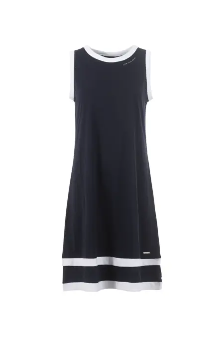 Kleid, kurz, ärmellos, Rundhals