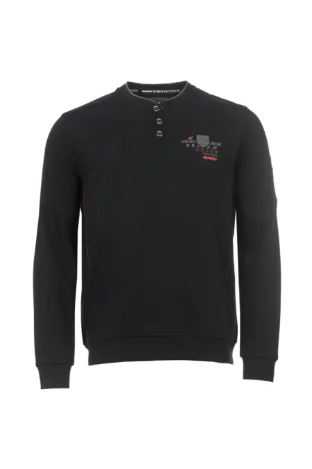 Sweatshirt, 1/1 Arm, Henleykragen