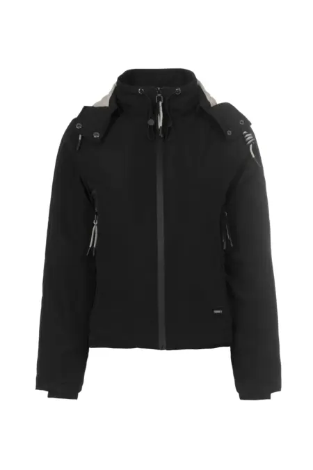 Jacke, 1/1 Arm, Stehkragen, Kapuze