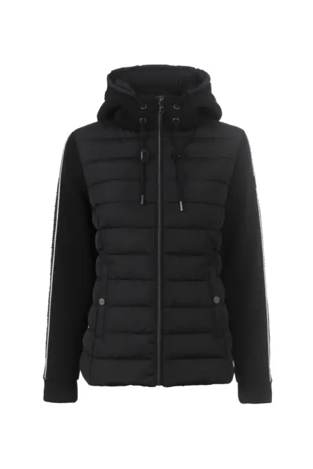 Jacke, 1/1 Arm, Stehkragen, Kapuze