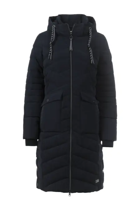 Mantel, 1/1 Arm, Stehkragen, Kapuze