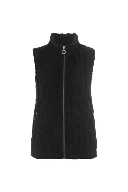 Weste, Stehkragen, Teddy