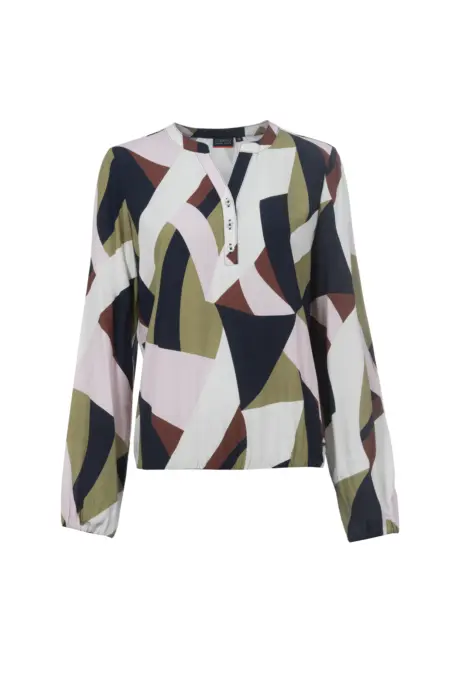 Bluse 1/1 Arm, Serafino-Ausschnitt