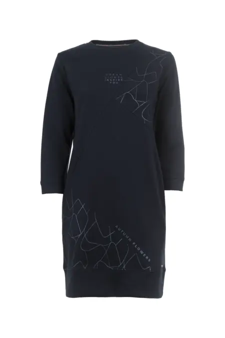 Kleid kurz, 3/4 Arm, Rundhals