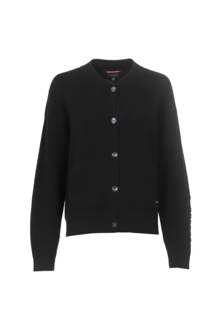 Strickjacke, 1/1 Arm, Rundhals