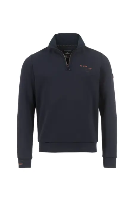 Sweatshirt, 1/1 Arm, Troyerkragen