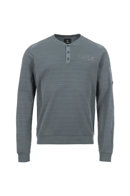 Leichtsweat, 1/1 Arm, Henleykragen