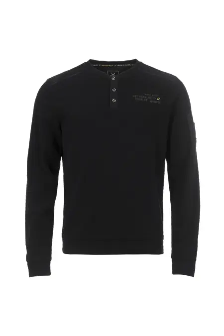 Leichtsweat, 1/1 Arm, Henleykragen