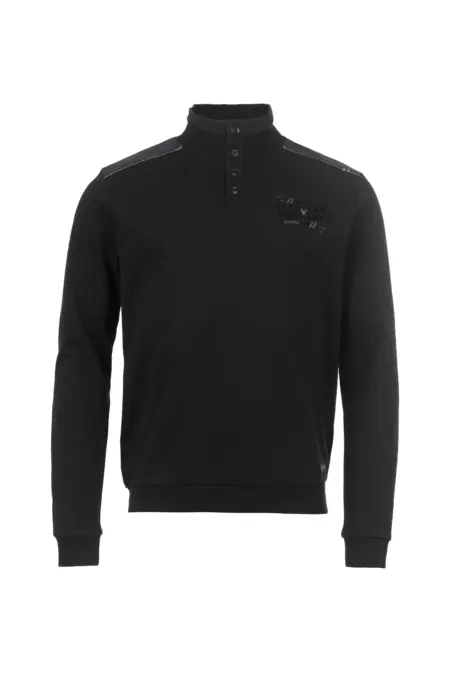 Leichtsweat, 1/1 Arm, Troyerkragen