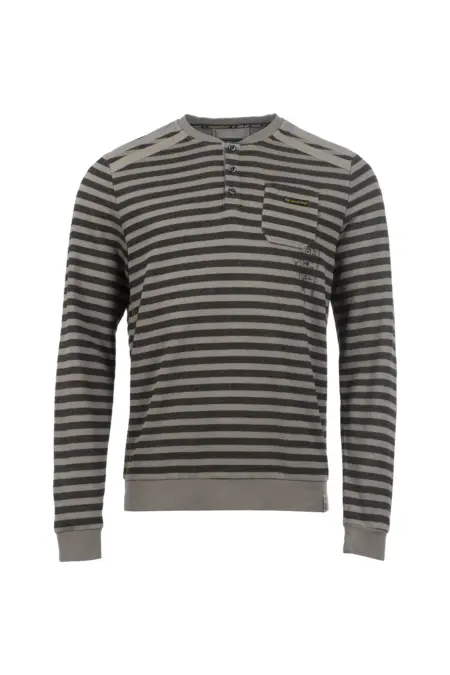 Leichtsweat, 1/1 Arm, Henleykragen