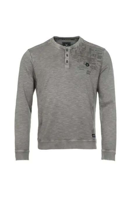 Leichtsweat, 1/1 Arm, Henleykragen