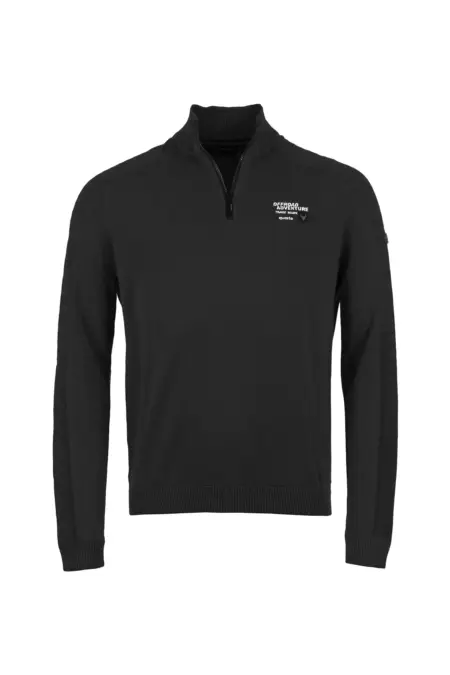 Strickpullover, 1/1 Arm, Troyerkragen