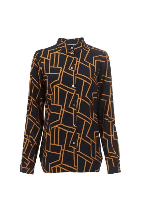 Bluse, 1/1 Arm, Hemdkragen