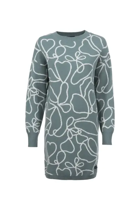 Strickkleid kurz, 1/1 Arm, Rundhals