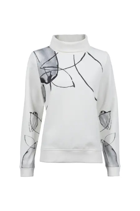 Leichtsweat, 1/1 Arm, Rollkragen