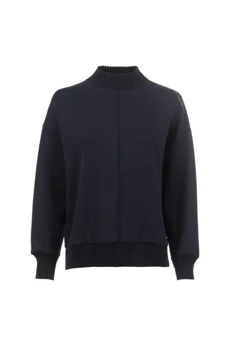 Leichtsweat, 1/1 Arm, Stehkragen