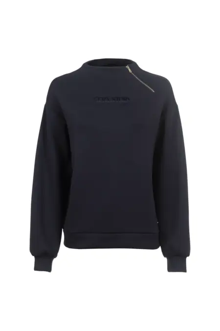 Leichtsweat, 1/1 Arm, Stehkragen