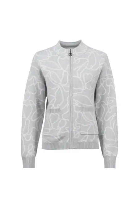 Strickjacke, 1/1 Arm, Stehkragen