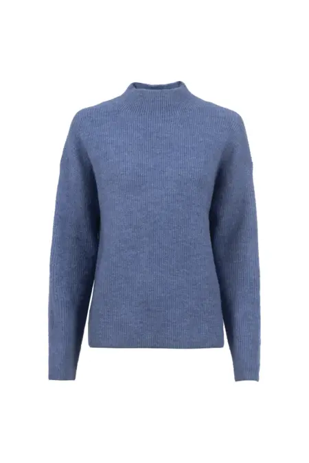 Strickpullover, 1/1 Arm, Stehkragen