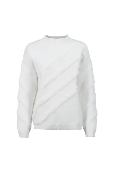 Strickpullover, 1/1 Arm, Stehkragen