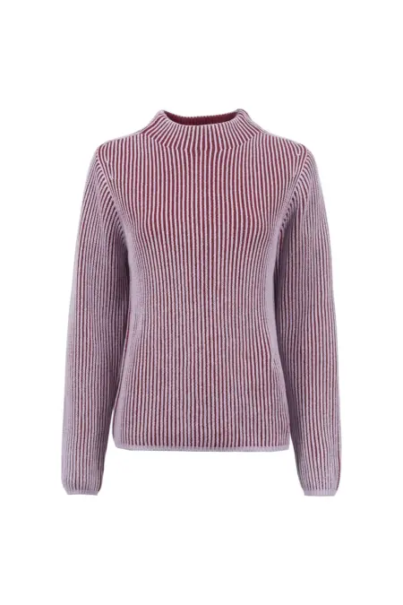 Strickpullover, 1/1 Arm, Stehkragen