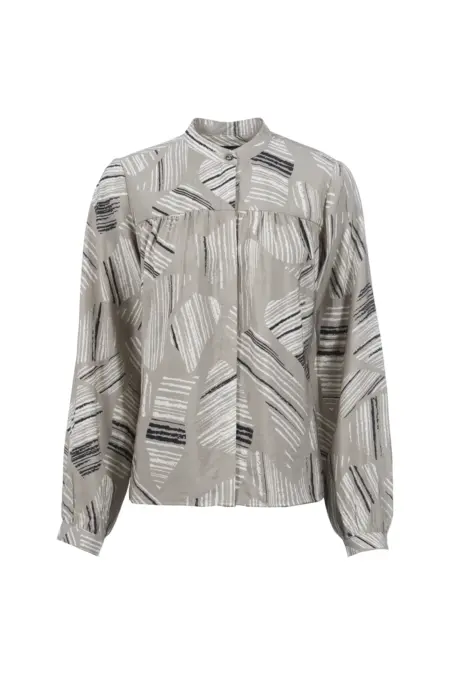 Bluse, 1/1 Arm, Stehkragen