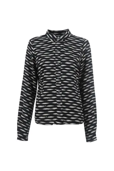 Bluse, 1/1 Arm, Hemdkragen