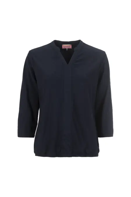 Shirt, 3/4 sleeve, slit round neck