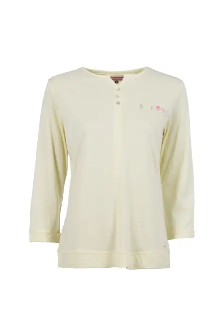 Shirt, 3/4-Arm, Schlitzrundhalsausschnitt