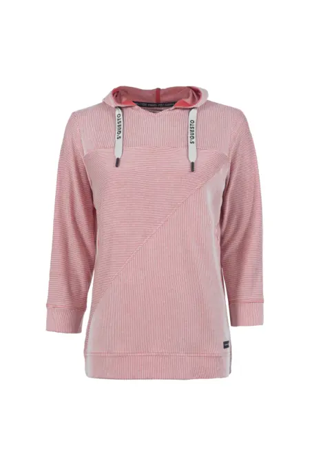 Shirt, 3/4 Arm, Kapuze mit Kordelzug