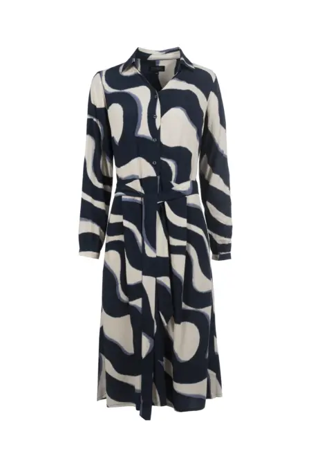 Dress long, 1/1 sleeve, shirt collar