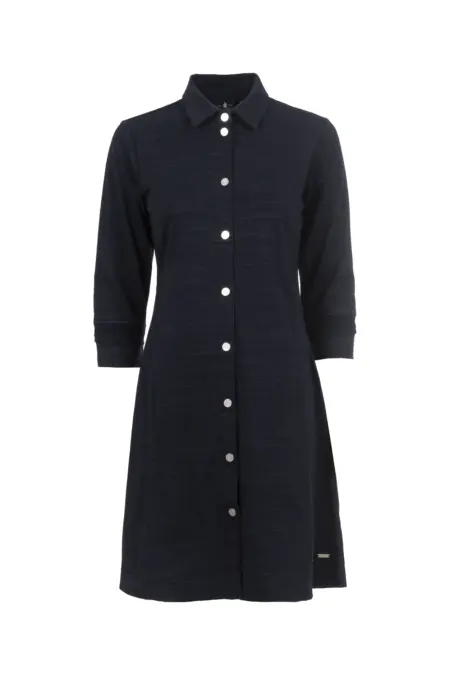 Kleid kurz, 3/4-Arm, Hemdkragen