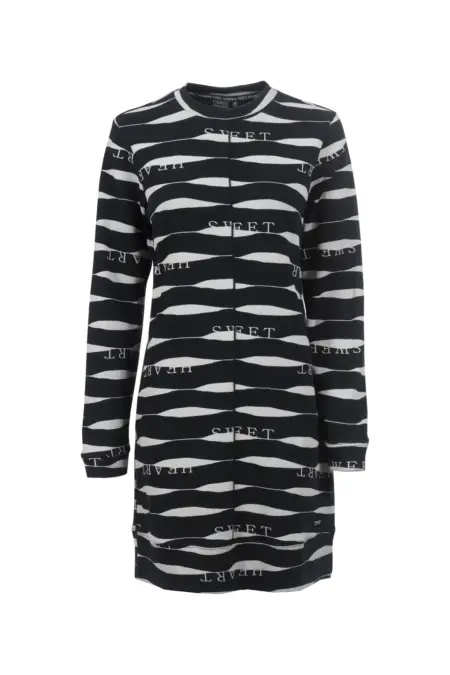 Strickkleid, kurz, 1/1 Arm, Stehkragen