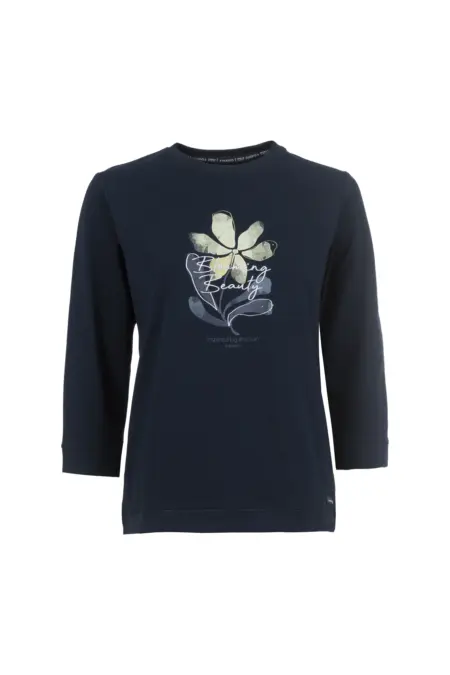 Leichtsweat, 3/4-Arm, Rundhalsausschnitt