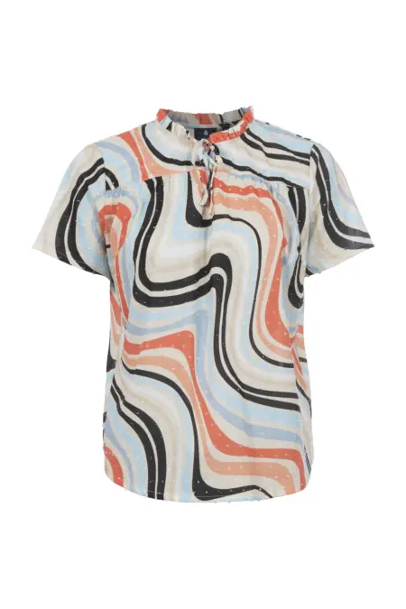 Bluse, 1/2 Arm, Rundhals