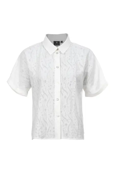Bluse, 1/2 Arm, Hemdkragen
